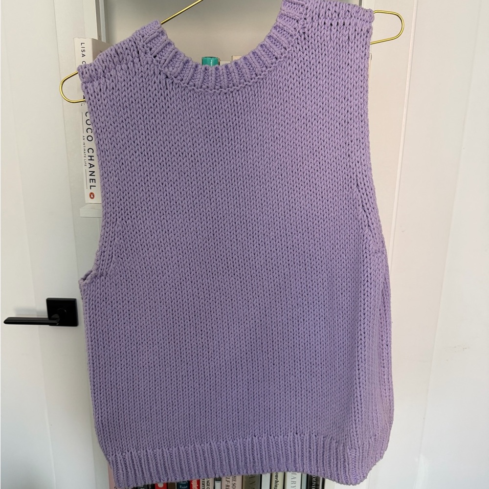 COS Lavender Cableknit Sweater Vest - Picture 5 of 5